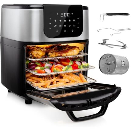 Freidora Multifunción 11L sin Aceite y Horno de Aire Caliente Pantalla Táctil Princess 182075